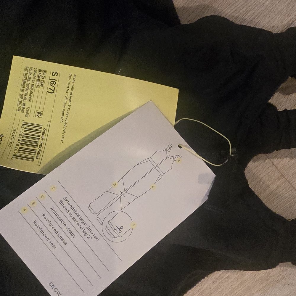 Black Snow Bib Overalls